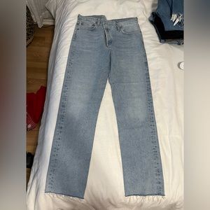 AGOLDE CRISS CROSS PANTS RAW HEM SIZE 29